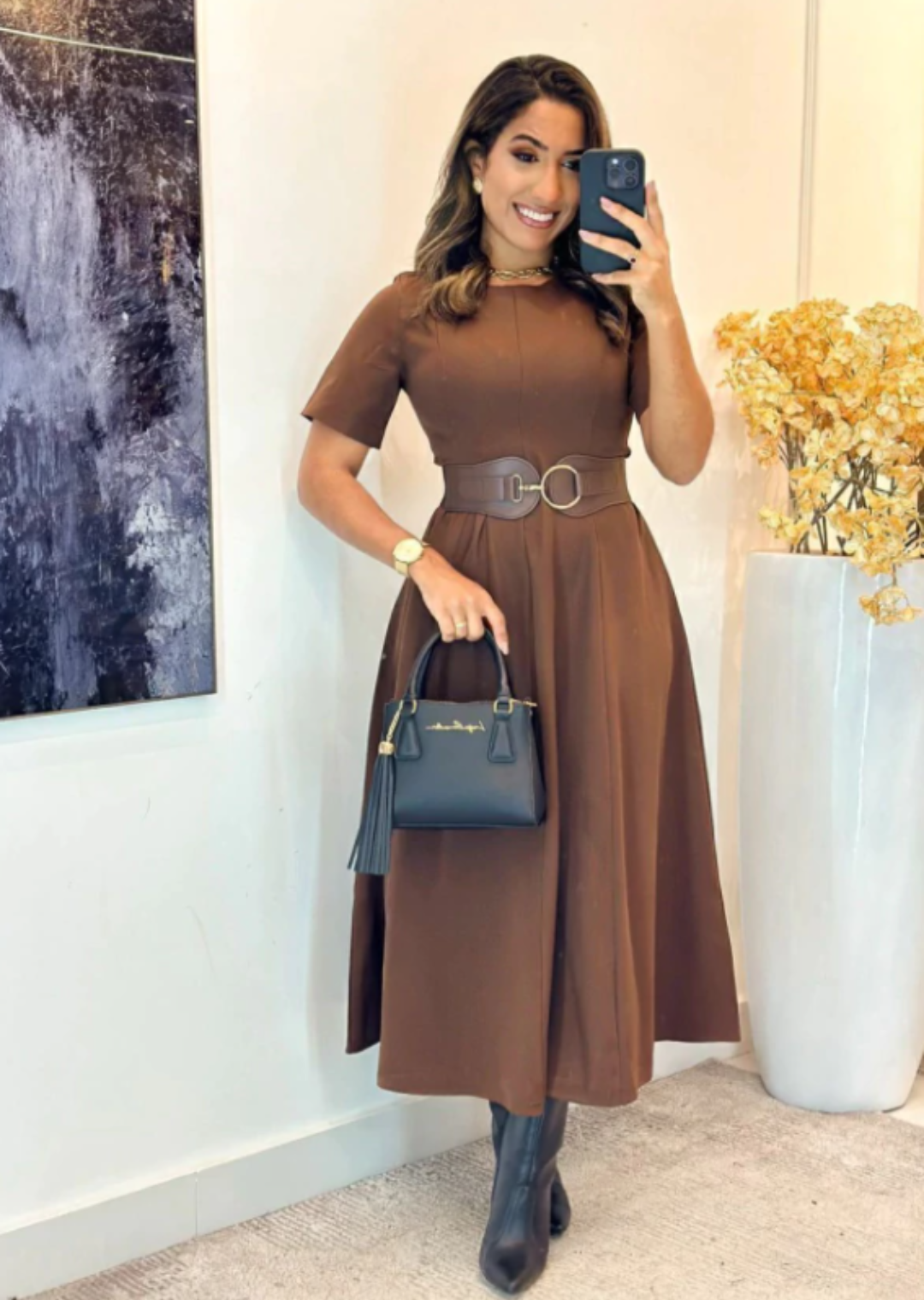 1073 - Vestido Evasê | Alfaiataria