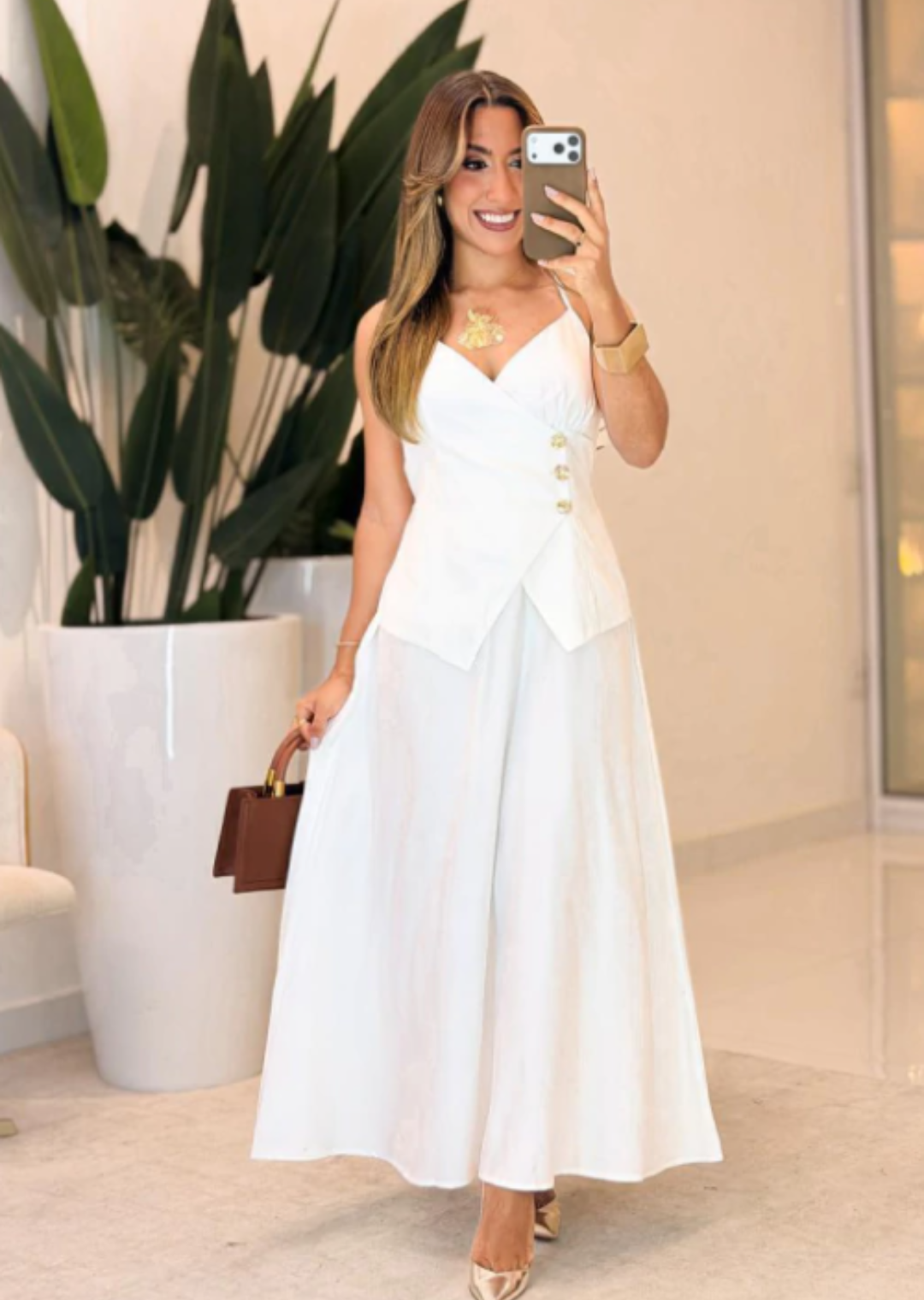 1011 - Vestido linho | detalhe botões
