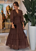 1834 – Vestido Chiffon com Renda